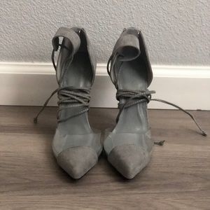 Gray high heels